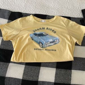 Vintage distressed car tee